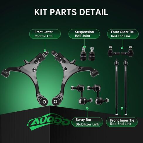 8Pcs Front End Suspension Kit Fit For 2003-2011 Ho-nda Element (EX and LX), 2 Lower Control Arm 2 Ball Joint 2 Sway Bar Link 2 Outer Tie Rod End (# K622173 K622174 K90454 K90455 ES80995 K500004) in Saudi Arabia