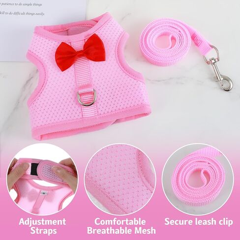 أرنب تسخير ومجموعة المقود ، سترة مقود أرنب شبكية ناعمة مع أبازيم السلامة ، معدات المشي الخفيفة للهروب للأرانب ، القطط ، القوارض ، خنازير غينيا ، رمادي م in Kuwait