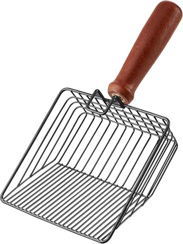 مغرفة القمامة القط مع حامل ، مغرفة القمامة للقطط المعدنية ، مجرفة عميقة من الفولاذ المقاوم للصدأ ، مغرفة سريعة للقطعة - فضية مع حامل رمادي in Kuwait