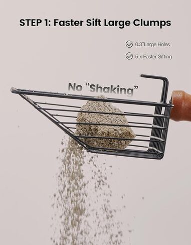 مغرفة القمامة القط مع حامل ، مغرفة القمامة للقطط المعدنية ، مجرفة عميقة من الفولاذ المقاوم للصدأ ، مغرفة سريعة للقطعة - فضية مع حامل رمادي in Kuwait