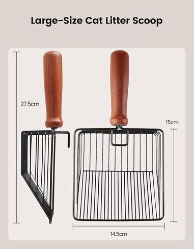 مغرفة القمامة القط مع حامل ، مغرفة القمامة للقطط المعدنية ، مجرفة عميقة من الفولاذ المقاوم للصدأ ، مغرفة سريعة للقطعة - فضية مع حامل رمادي in Kuwait