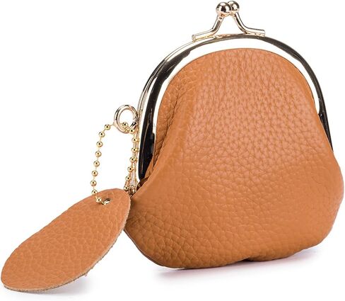 Women’s Small Coin Purse, Vintage PU Leather Change Purse, Coin Bag with Kiss Lock, Mini Coin Purse for Women (Wine Red) in Saudi Arabia