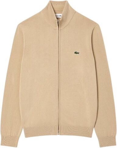 Lacoste Men Long Long Full zip Cotton Jersey Sweater in Kuwait
