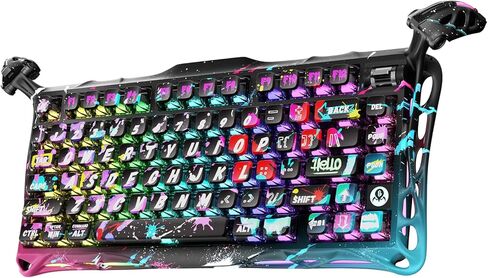 Gravastar Mercury V75 He Keyboard ، 75 ٪ Hall-Hall-Effect Magnetic Switch Mameboard ، استطلاع 8000 هرتز ، 0.005RT ، سلكي USB-C ، RGB الخلفية ، تشغيل قابل للتعديل ، شاسيه شبه ألومينيوم أسود in Saudi Arabia