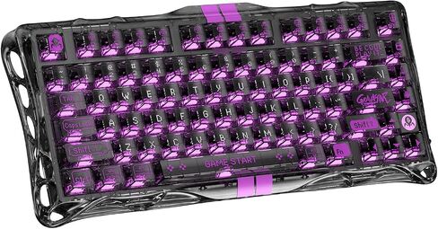 GravaStar Mercury V75 Lite Hall Effect Gaming Keyboard, 75% Wired Magnetic Keyboard, 8000Hz Polling Rate, Rapid Trigger, Adjustable Actuation, RGB Backlit, Hot Swappable, Transparent Black in Kuwait