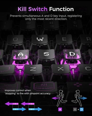 GravaStar Mercury V75 Lite Hall Effect Gaming Keyboard, 75% Wired Magnetic Keyboard, 8000Hz Polling Rate, Rapid Trigger, Adjustable Actuation, RGB Backlit, Hot Swappable, Transparent Black in Kuwait