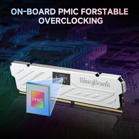 Computer سطح مكتب الذاكرة RAM DDR5 32GB (2x16GB) 6000MT/S CL36 1.35V رفع تردد التشغيل XMP 3.0 و AMD مع DISTRINK لألعاب الكمبيوتر/PS ، SILVER in Kuwait
