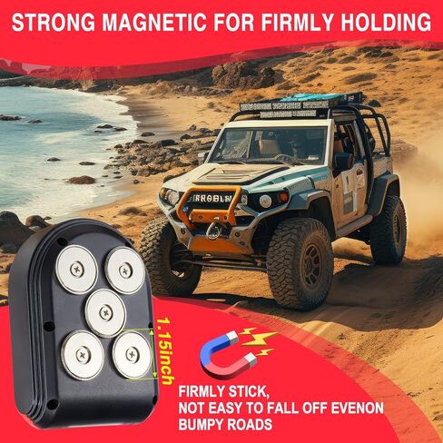 صندوق المفاتيح المغناطيسية للسيارة مع 5 مغناطيس قوي ، إخفاء مفتاح في الخارج مع صندوق قفل مزيج قابل لإعادة الاستقرار ، أو حامل مفتاح مغناطيسي مقاوم للماء للهبوط في الهواء الطلق أو السيارة أو المنزل أو المكتب (1 ، أسود) in Kuwait