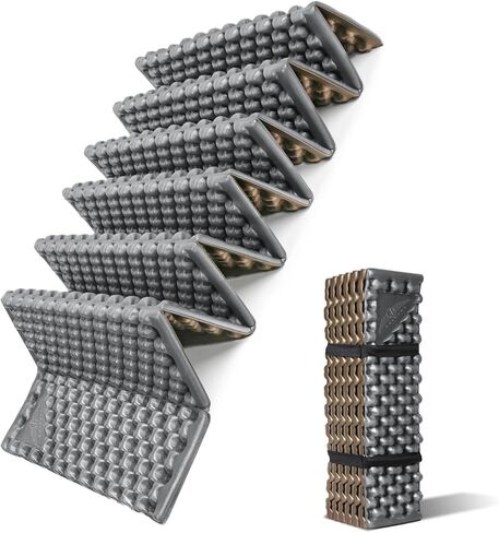 1PCS Yellow Foam Camping Pads for Hiking, Ultralight Closed Cell Mattress, Waterproof Soft Mat for Adults, Wide Picnic Yoga Mats, Folding Sleeping Pad for Outdoor Backpacking in Kuwait