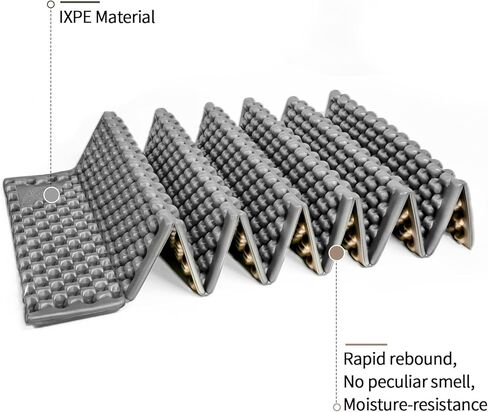 1PCS Yellow Foam Camping Pads for Hiking, Ultralight Closed Cell Mattress, Waterproof Soft Mat for Adults, Wide Picnic Yoga Mats, Folding Sleeping Pad for Outdoor Backpacking in Kuwait