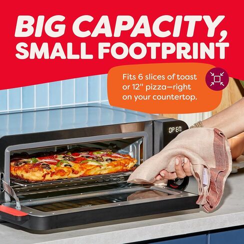 Instant Pot 6-Slice InstantHeat 10-in-1 Air Fryer Toaster Oven, Air Fry, Roast, Bake, Sear Crisp, Toast, Bagel, Broil, Dehydrate, Reheat, and Make Pizza in Saudi Arabia