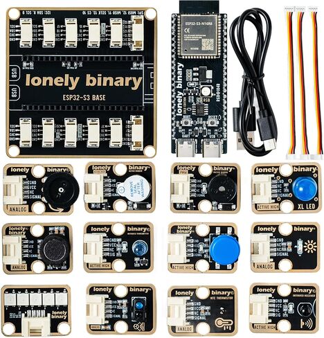 ESP32-S3 Gold Edition Dev Board-16MB Flash 8MB PSRAM DUAL USB-C IPEX Antenna WiFi Bluetooth لمشاريع Arduino IoT ، Micropython & ESP-IDF N16R8 (16 ميجابايت +هوائيات الذهب الذهب) in Kuwait