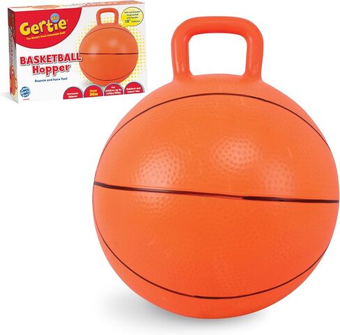 Small World Toys Hippity Hop Balls for Kids, 18" Gertie Hoppity Bouncy Ball with Handle, Sit and Bounce Jumping Ball for Kids, Inflatable Hopper Ball Toddler Outdoor Toys for Boys and Girls in Kuwait