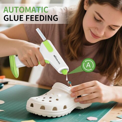 Cordless Hot Glue Gun with 20 Glue Sticks & Leak-Proof Nozzle, 2-3 Min Fast Heating, 2900mAh Rechargeable Battery for DIY Crafts, Home Repairs, Woodworking & Art Projects in Kuwait