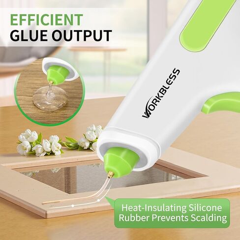 Cordless Hot Glue Gun with 20 Glue Sticks & Leak-Proof Nozzle, 2-3 Min Fast Heating, 2900mAh Rechargeable Battery for DIY Crafts, Home Repairs, Woodworking & Art Projects in Kuwait