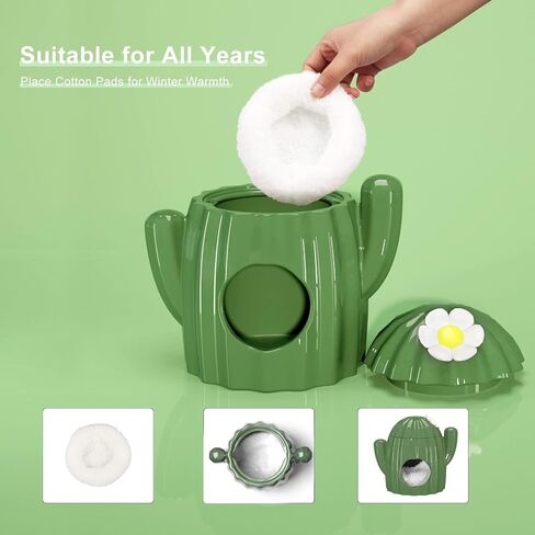 BUCATSTATE Hamster Hideout Ceramic, Coconut Shape Hamster House and Habitat for Dwarf Hamsters, Mice, Syrian Hamsters, Chipmunks or Other Small Pets (Brown-Large) in Kuwait