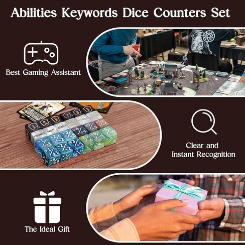 63 PCS MTG DICE عدادات ذات قدرات رئيسية لعدادات الكلمات الرئيسية وعدادات الحياة MTG ، و DICE SET لألعاب MTG و TCG وألعاب الورق ، وسحر ملحقات التجمع in Kuwait