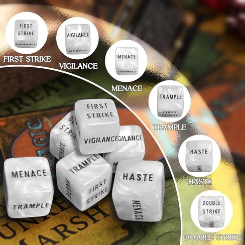 63 PCS MTG DICE عدادات ذات قدرات رئيسية لعدادات الكلمات الرئيسية وعدادات الحياة MTG ، و DICE SET لألعاب MTG و TCG وألعاب الورق ، وسحر ملحقات التجمع in Kuwait
