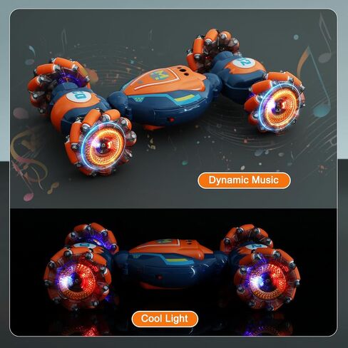 Waterproof Monster Truck Gesture RC Car, 4WD Amphibious Hand Controlled Remote Control Toy for Kids, All-Terrain Off-Road Vehicle for Boys Ages 6-7 8 9 10 11 12 Year Old, Present in Kuwait
