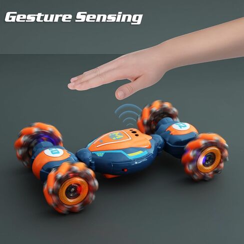 Waterproof Monster Truck Gesture RC Car, 4WD Amphibious Hand Controlled Remote Control Toy for Kids, All-Terrain Off-Road Vehicle for Boys Ages 6-7 8 9 10 11 12 Year Old, Present in Kuwait