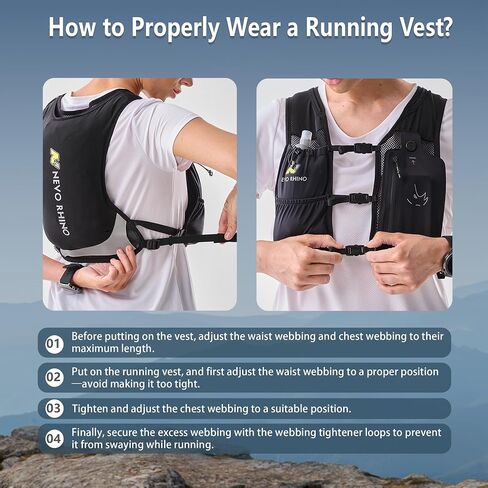 N NEVO RHINO Running Vest with 350ML TPU Soft Flask,Adjustable Chest Straps in Saudi Arabia