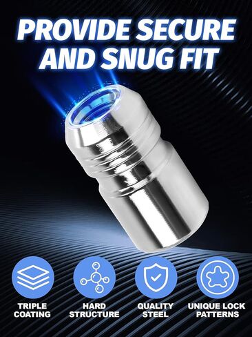 14x1.5 Wheel Locks with Key,Set of 4，Anti-Theft Locking Lug Nuts,Fits Sliverado Sierra Savana Yukon Tahoe，Chrome in Saudi Arabia