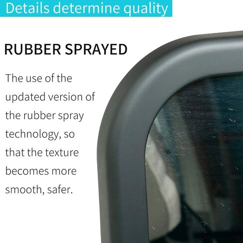 Baby Car Mirror Most Stable Backseat Mirror with Premium Matte Finish,Ultra High Definition PMMA Material, Secure and Shatterproof,Black in Kuwait