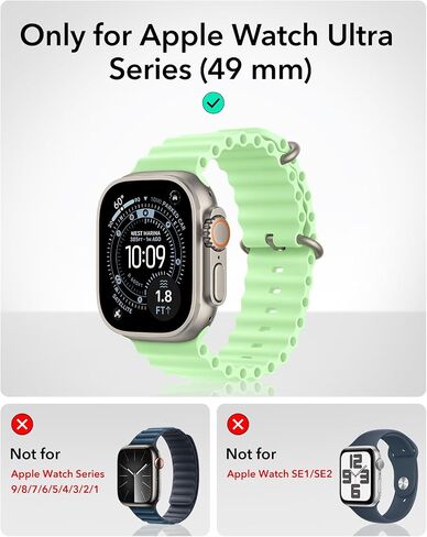 ESR for Apple Watch Ultra 2/1 Case with Screen Protector 49mm (2024/2023/2022), Military Grade Protection, Aluminum Alloy Case with 2 Pack Armorite Glass Protector Set, Stay Original, Black in Saudi Arabia