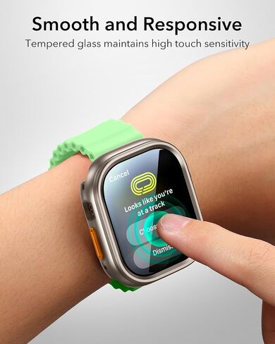ESR for Apple Watch Ultra 2/1 Case with Screen Protector 49mm (2024/2023/2022), Military Grade Protection, Aluminum Alloy Case with 2 Pack Armorite Glass Protector Set, Stay Original, Black in Saudi Arabia
