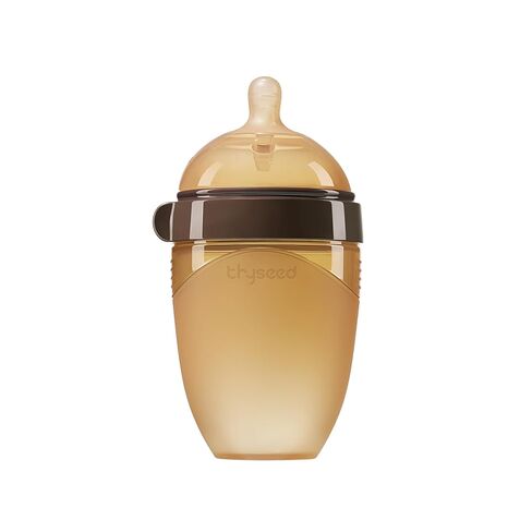 زجاجة من السيليكون الطبيعي تشبه الثدي مع حلمة (3-7 أشهر)، 8 أونصة، عبوة واحدة in Kuwait