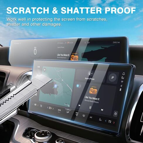 Karltys 2 Pack 2024 2025 Trax Screen Protector for Chevy Trax & Trailblazer LT /2RS /ACTIV 2024 2025, 11-Inch Nav. & 8-Inch Digital Cluster Touchscreen Tempered Glass for Chevy Trax Accessories in Kuwait