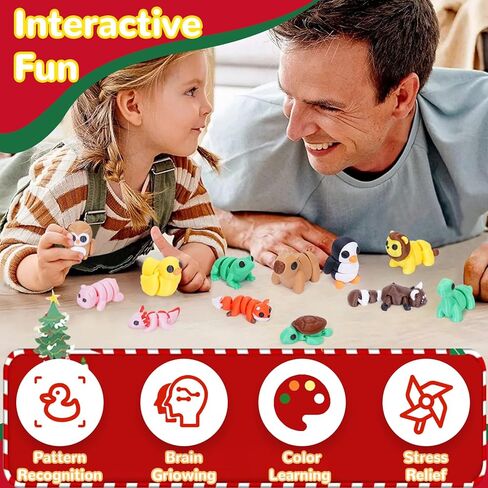 30pcs مجموعة الحيوانات المطبوعة ثلاثية الأبعاد ، 1.96in mini 3d الحيوانات المطبوعة ، التماثيل الحيوانية رائعة لعبة الحيوانات الأليفة لطيفة لطيف ، لعبة تململ مرنة لطيفة لزينة المكتب ، تفضل الحفلات in Kuwait