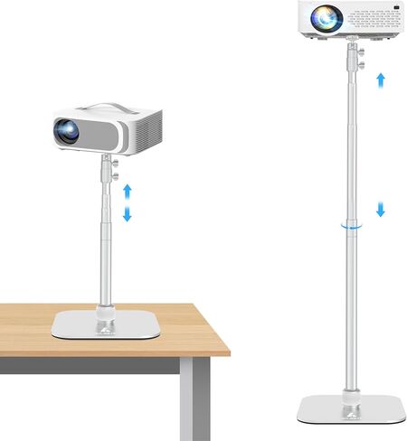 AILight Ultra Suppluster Projector Stand (19.5 "~ 47.5")-جبل الطابق الثقيل والجدول مع سعة تحميل 11 رطل | حامل ترايبود Gimbal Desk قابل للفصل متوافق مع أجهزة العرض Sony و Xgimi و Epson و Nebula in Kuwait