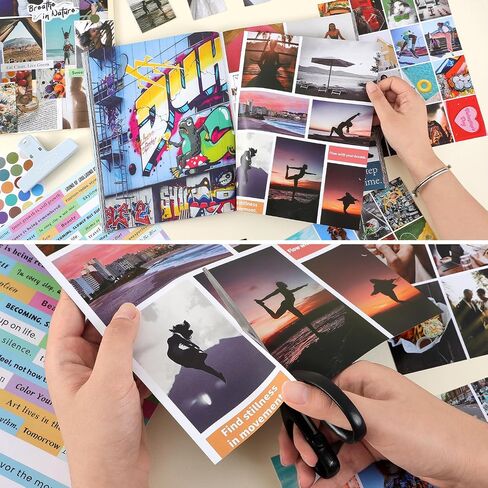 كتاب لوحة الرؤية ، 1400+ صورة ملهمة ونقلت وملصقات ، مجموعة لوحة الرؤية للنساء ، صور المجلات لمجلس الرؤية ، تحقيق الأحلام وخلق أهداف الحياة ، كتاب مجمعة للمظاهر in Kuwait