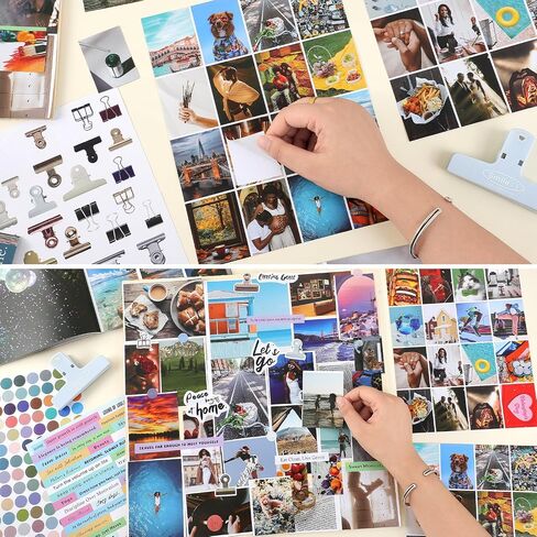 كتاب لوحة الرؤية ، 1400+ صورة ملهمة ونقلت وملصقات ، مجموعة لوحة الرؤية للنساء ، صور المجلات لمجلس الرؤية ، تحقيق الأحلام وخلق أهداف الحياة ، كتاب مجمعة للمظاهر in Kuwait
