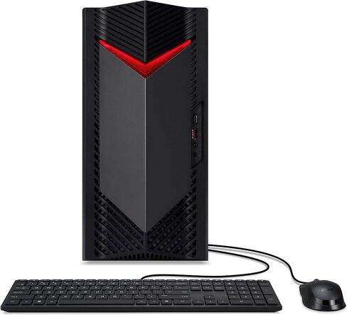 Acer Nitro 60 N60-640-UR26 Gaming Desktop | Intel Core I7-14700F 20-Core Processor | NVIDIA GEFORCE RTX 5060 TI Graphics (791 AI TOPS) | 32GB DDR5 | 2TB PCIE GEN 4 SSD | Wi-Fi 6 | جيجابت إيثرنت in Kuwait