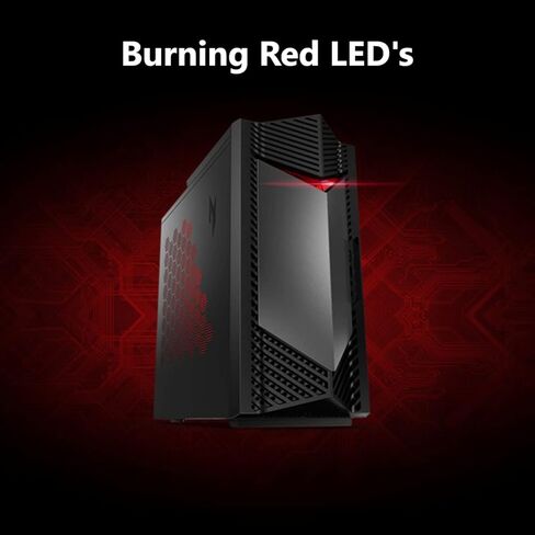 Acer Nitro 60 N60-640-UR26 Gaming Desktop | Intel Core I7-14700F 20-Core Processor | NVIDIA GEFORCE RTX 5060 TI Graphics (791 AI TOPS) | 32GB DDR5 | 2TB PCIE GEN 4 SSD | Wi-Fi 6 | جيجابت إيثرنت in Kuwait