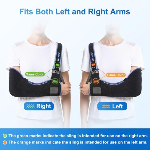 Felpeau Arm Sling Counder Contazer للنساء والرجال ، تناسب الذراع اليسرى أو اليمنى - دعامة دعم الكفة المدورة - حبال طبية للكتف ، الترقوة ، إصابة الكوع (نوع الراحة ، كبير: تمثال نصفي 33.5 ″ -41 ″) in Kuwait