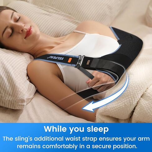 Felpeau Arm Sling Counder Contazer للنساء والرجال ، تناسب الذراع اليسرى أو اليمنى - دعامة دعم الكفة المدورة - حبال طبية للكتف ، الترقوة ، إصابة الكوع (نوع الراحة ، كبير: تمثال نصفي 33.5 ″ -41 ″) in Kuwait