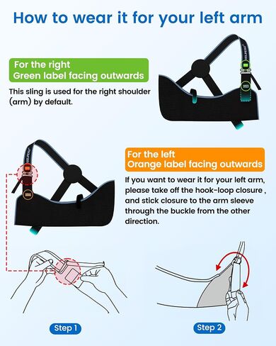 Felpeau Arm Sling Counder Contazer للنساء والرجال ، تناسب الذراع اليسرى أو اليمنى - دعامة دعم الكفة المدورة - حبال طبية للكتف ، الترقوة ، إصابة الكوع (نوع الراحة ، كبير: تمثال نصفي 33.5 ″ -41 ″) in Kuwait