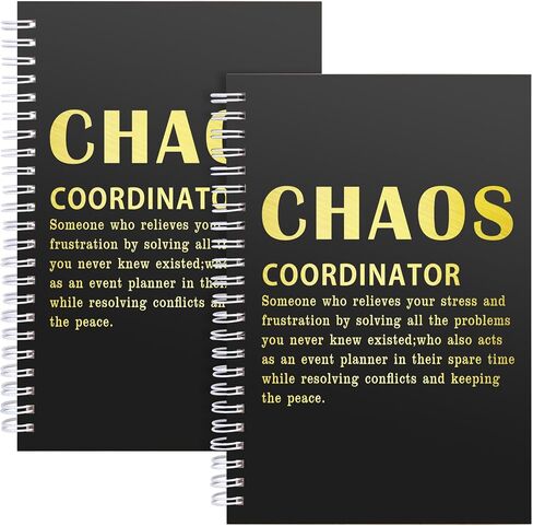 2 Pcs Chaos Coordinator Gifts Chaos Coordinator Hardcover 100 Pages Spiral Notebook,Administrative Professional Day Gift Notebook for Work, Thank You Gifts for Boss Coworker Teacher Nurse (Chaos Coordinator) in Saudi Arabia