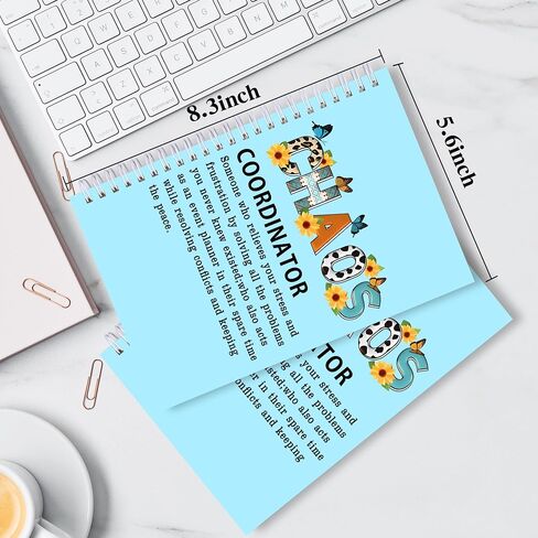 2 Pcs Chaos Coordinator Gifts Chaos Coordinator Hardcover 100 Pages Spiral Notebook,Administrative Professional Day Gift Notebook for Work, Thank You Gifts for Boss Coworker Teacher Nurse (Chaos Coordinator) in Saudi Arabia
