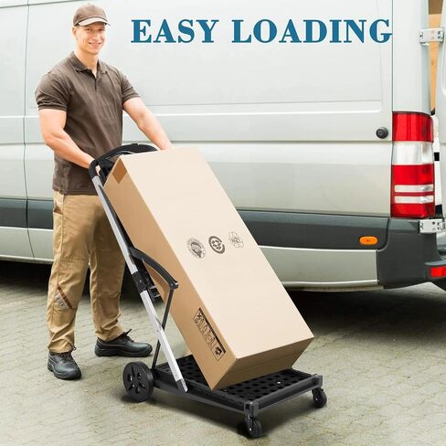 Collapsible Shopping Cart on Wheels, Folding Shopping Cart with 360° Swivel Wheels, Multi Use Utility Cart Adjustable Portable Trolley, Used for Picnic, Supermarket, Gray in Saudi Arabia