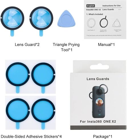 PULUZ for Insta360 X4 Lens Protector, Lens Cap for 360 X4 Rotation PC Material Lens Guard Lens Protective Cover for Insta 360 x4 Sports Camera Accessories in Kuwait