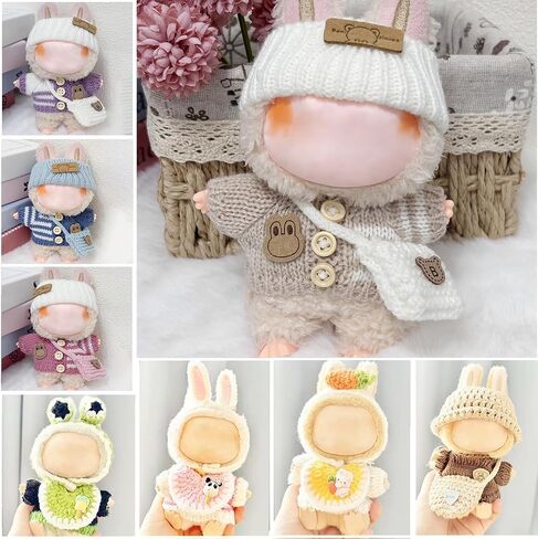 Clothes for Dolls, Clothes Set with Charm Bracelet for 17cm Dolls, Adorable Dress-Up Accessories for Doll (Purple Cat) in Saudi Arabia