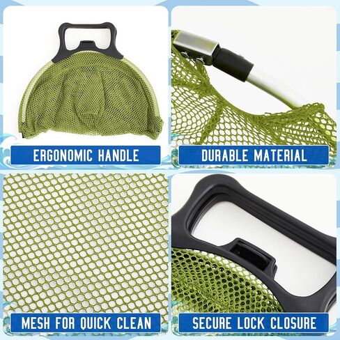 4 PCS CLAM Diving Lobster CHUM CHUM FOR MALTWARD MESH MESH LAG مع قفل مقبض للغوص في صيد الأسماك (الأزرق) in Saudi Arabia