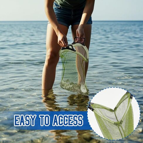 4 PCS CLAM Diving Lobster CHUM CHUM FOR MALTWARD MESH MESH LAG مع قفل مقبض للغوص في صيد الأسماك (الأزرق) in Saudi Arabia