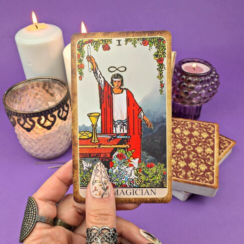Witchy Cauldron Mini Tarot Cards Deck – Pocket Rider Waite Oracle to Go Kit with Guidebook | Mini Tarot Deck for Beginners in Kuwait