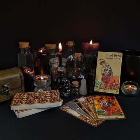 Witchy Cauldron Mini Tarot Cards Deck – Pocket Rider Waite Oracle to Go Kit with Guidebook | Mini Tarot Deck for Beginners in Kuwait
