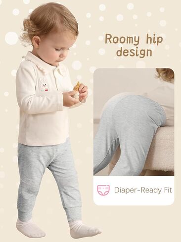 5 قطع من سراويل الأطفال للجنسين 0-24 شهرًا، سراويل قطنية للأطفال الأولاد والبنات قابلة للسحب للأولاد والبنات، متعددة الألوان in Kuwait